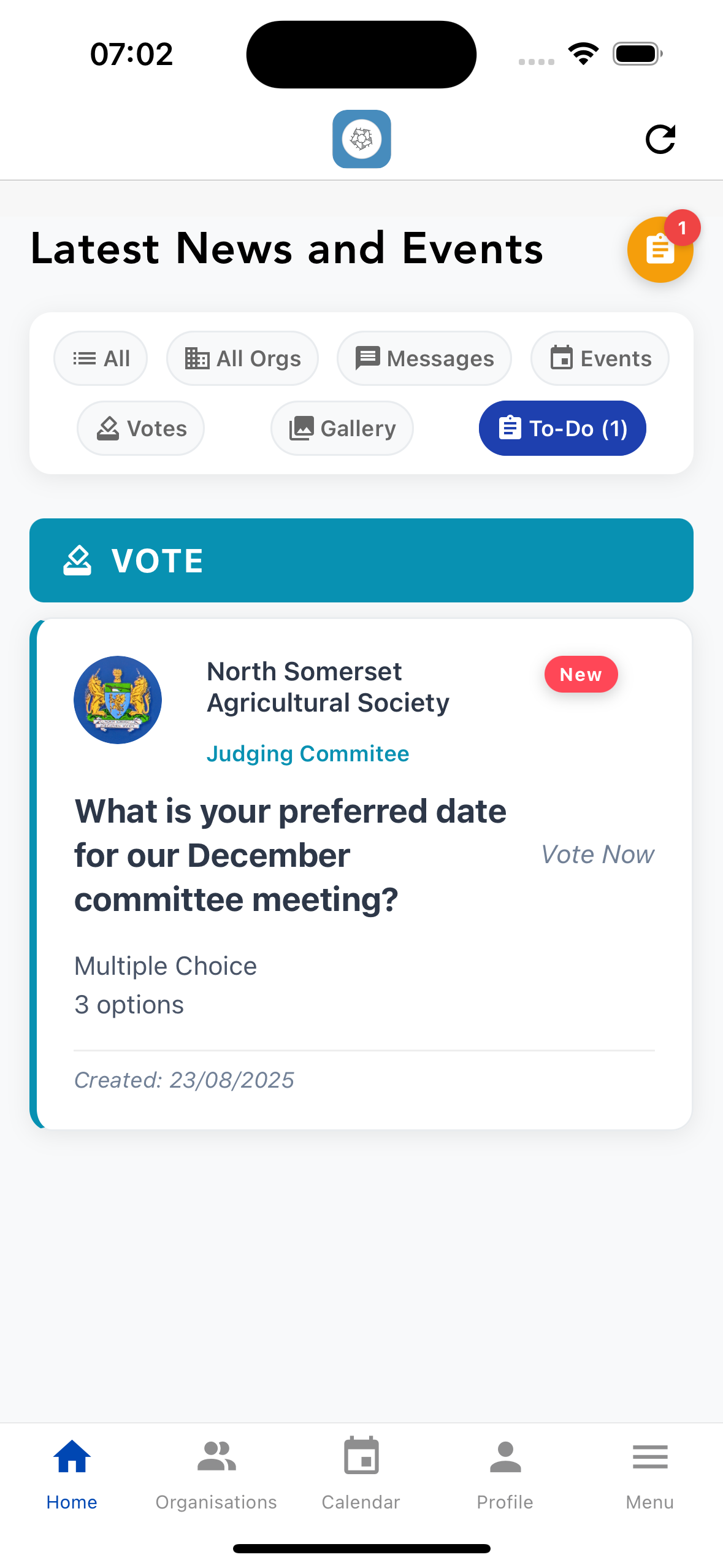 The Society App - To-Do and Voting
